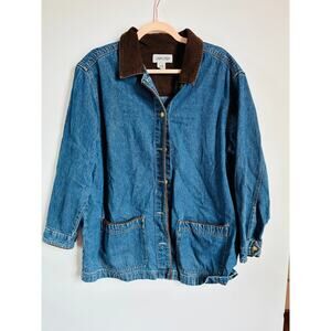Vintage 90s Cabin Creek Denim Barn Coat Womens Large vtg